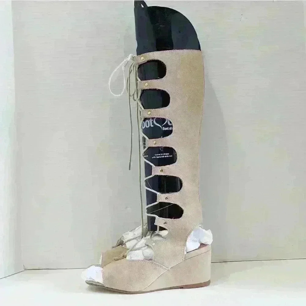chloé Lace-up Suede Wedge Sandals size 6 - Picture 6 of 8